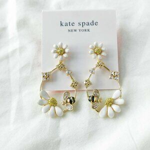 Kate Spade dazzling daisies Gold hoops Earrings